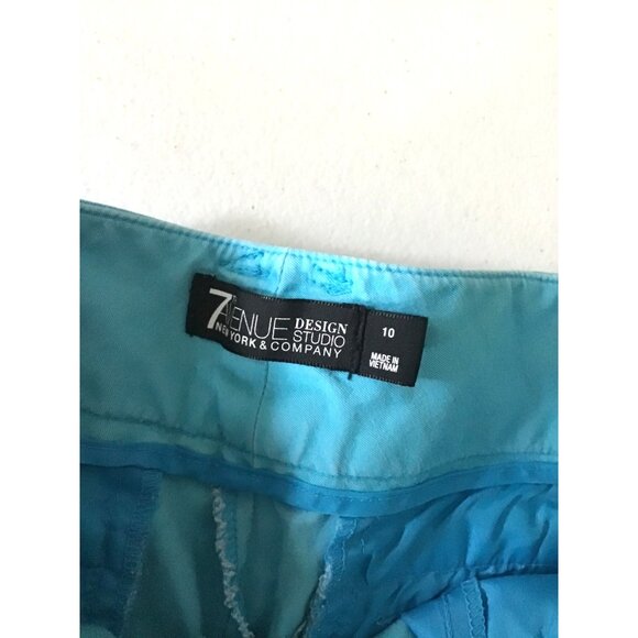 7TH AVENUE- WOMENS BLUE POCKETS SHORTS SIZE 10 - Picture 3 of 7